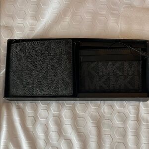 MICHAEL Michael Kors Black Key & Card Holder Set